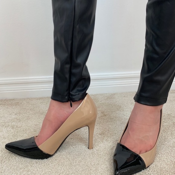 Bar III faux leather black skinny pants. XS. NWT - Picture 6 of 14